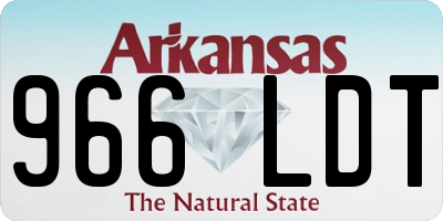 AR license plate 966LDT