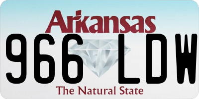 AR license plate 966LDW