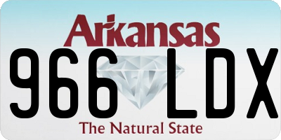 AR license plate 966LDX