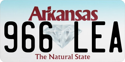 AR license plate 966LEA