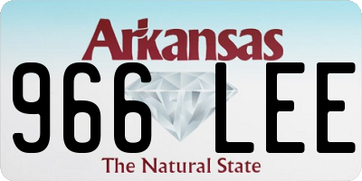 AR license plate 966LEE