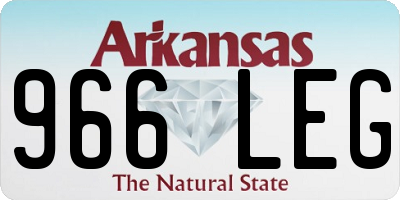 AR license plate 966LEG