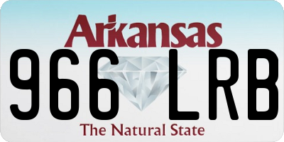 AR license plate 966LRB