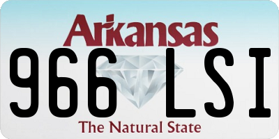 AR license plate 966LSI