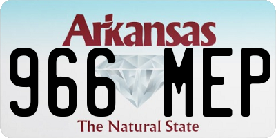 AR license plate 966MEP