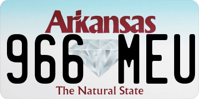 AR license plate 966MEU