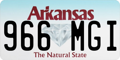 AR license plate 966MGI