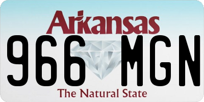 AR license plate 966MGN