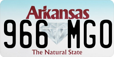 AR license plate 966MGO