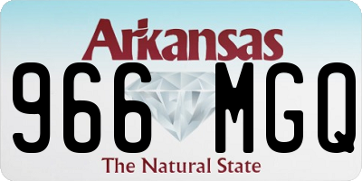 AR license plate 966MGQ