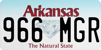 AR license plate 966MGR