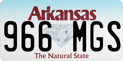 AR license plate 966MGS