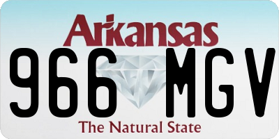 AR license plate 966MGV