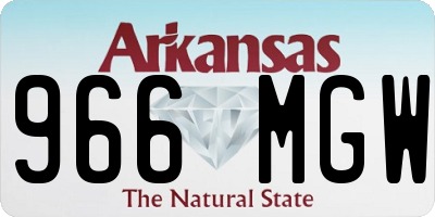AR license plate 966MGW