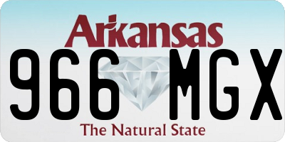 AR license plate 966MGX