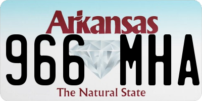 AR license plate 966MHA