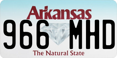 AR license plate 966MHD