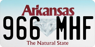 AR license plate 966MHF