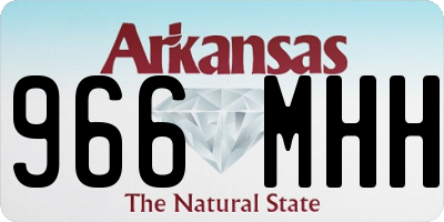 AR license plate 966MHH