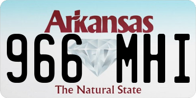 AR license plate 966MHI
