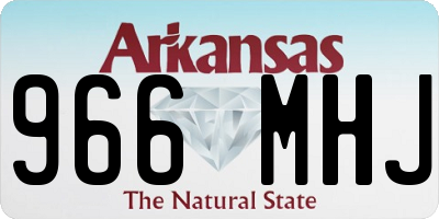 AR license plate 966MHJ