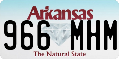 AR license plate 966MHM