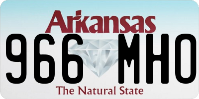AR license plate 966MHO
