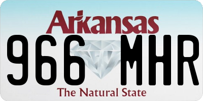 AR license plate 966MHR