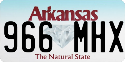 AR license plate 966MHX