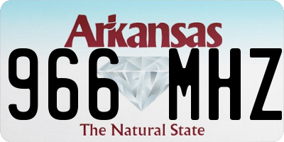 AR license plate 966MHZ