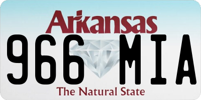 AR license plate 966MIA