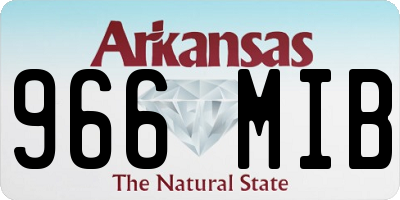 AR license plate 966MIB