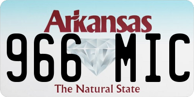 AR license plate 966MIC