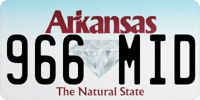 AR license plate 966MID