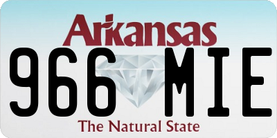 AR license plate 966MIE