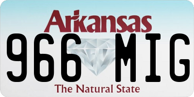 AR license plate 966MIG