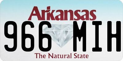 AR license plate 966MIH