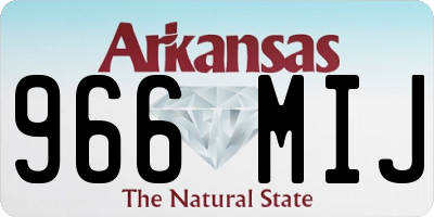 AR license plate 966MIJ