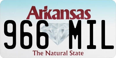 AR license plate 966MIL