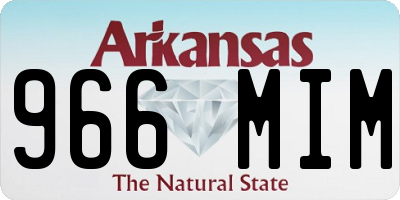 AR license plate 966MIM