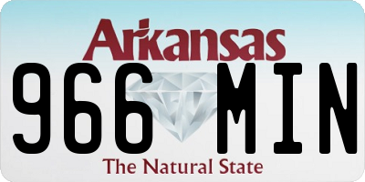 AR license plate 966MIN