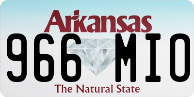 AR license plate 966MIO
