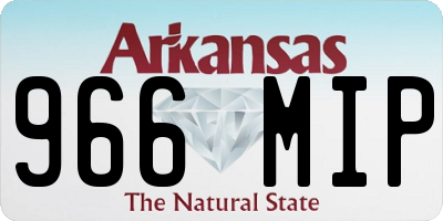 AR license plate 966MIP