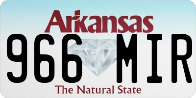 AR license plate 966MIR