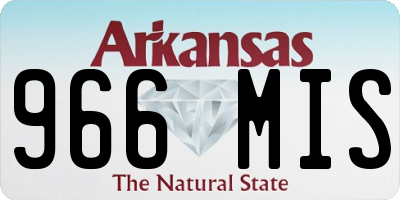 AR license plate 966MIS