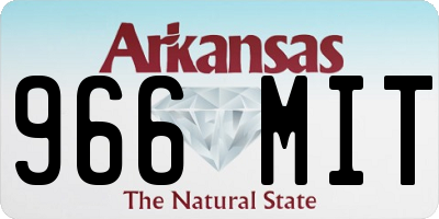 AR license plate 966MIT