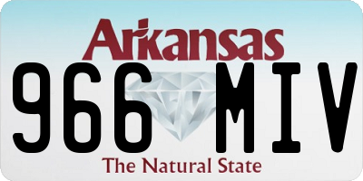AR license plate 966MIV