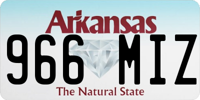 AR license plate 966MIZ