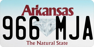 AR license plate 966MJA