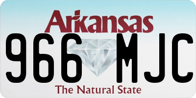 AR license plate 966MJC